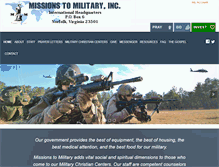 Tablet Screenshot of missionstomilitary.org